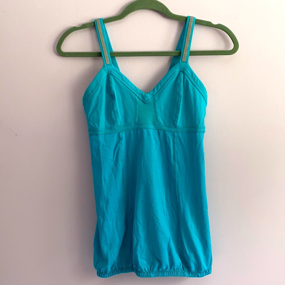 Lululemon teal athletic/running tank size 6